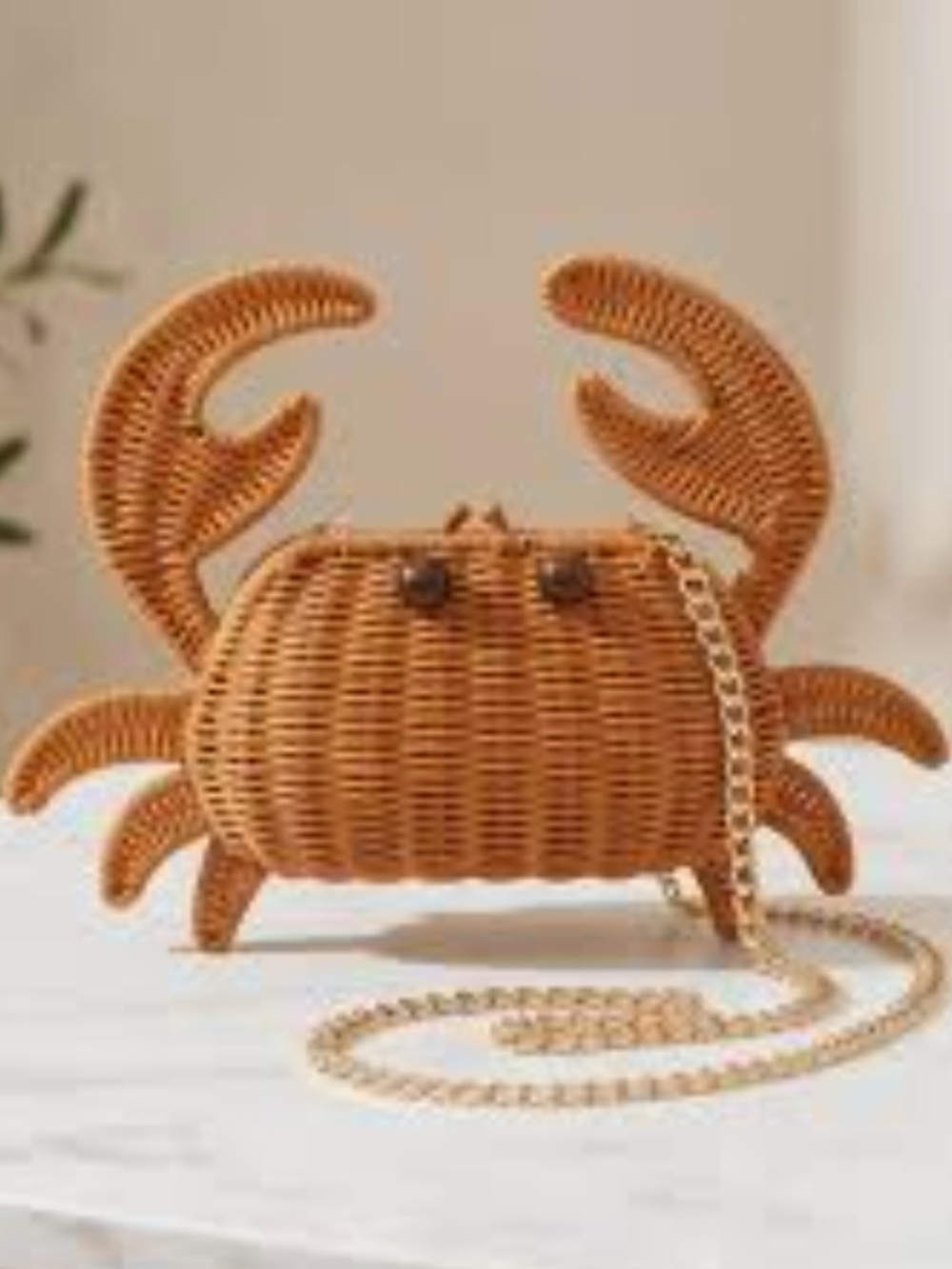 Tommy Bahama Woven Crab Crossbody Bag in Tan